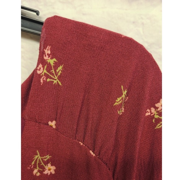 Free People Women's Everyone's Favorite Mini Dress in Floral Red LG MSRP $168 - Picture 10 of 12
